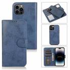 For iPhone 14 Pro Max 2 in 1 Detachable Leather Case (Dark Blue) - 1