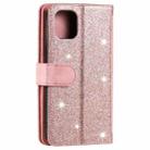 For iPhone 14 9 Card Slots Zipper Bag Leather Case (Pink) - 3