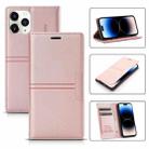 For iPhone 14 Pro Max Magnetic Leather Phone Case (Rose Gold) - 1