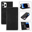 For iPhone 14 Pro Max Magnetic Leather Phone Case (Black) - 1