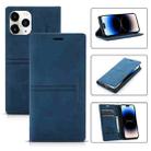 For iPhone 14 Pro Max Magnetic Leather Phone Case (Blue) - 1