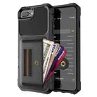 ZM06 Card Bag TPU + Leather Phone Case For iPhone 8 Plus / 7 Plus / 6 Plus(Black) - 1