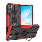 For Infinix Hot 12i Armor Bear Shockproof PC + TPU Phone Case with Ring(Red) - 1