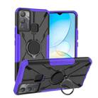 For Infinix Hot 12i Armor Bear Shockproof PC + TPU Phone Case with Ring(Purple) - 1