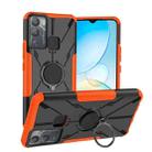 For Infinix Hot 12i Armor Bear Shockproof PC + TPU Phone Case with Ring(Orange) - 1
