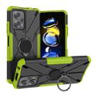 For Xiaomi Redmi Note 11T Pro Armor Bear Shockproof PC + TPU Phone Case with Ring(Green) - 1