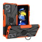 For Xiaomi Redmi Note 11T Pro Armor Bear Shockproof PC + TPU Phone Case with Ring(Orange) - 1