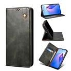 For OPPO Reno8 Pro+ Simple Wax Crazy Horse Texture Leather Phone Case(Dark Green) - 1