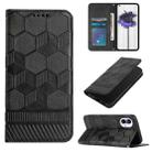 For Nothing Phone 1 Football Texture Magnetic Leather Flip Phone Case(Black) - 1