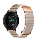 For Samsung Galaxy Watch3 41mm 20mm Magnetic Buckle Leather Watch Band(Khaki) - 1