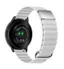 For Samsung Galaxy Watch3 45mm 20mm Magnetic Buckle Leather Watch Band(White) - 1