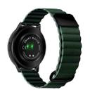 For Samsung Galaxy Watch3 41mm 22mm Magnetic Buckle Leather Watch Band(Green) - 1