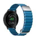 For Samsung Galaxy Watch3 41mm 22mm Magnetic Buckle Leather Watch Band(Cape Blue) - 1