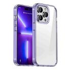 For iPhone 13 Pro Max iPAKY Shockproof PC + TPU Protective Phone Case (Transparent Purple) - 1