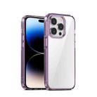 For iPhone 14 Pro Max iPAKY Aurora Series Shockproof PC + TPU Protective Phone Case (Transparent Purple) - 1