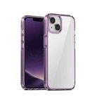 For iPhone 14 Plus iPAKY Aurora Series Shockproof PC + TPU Protective Phone Case (Transparent Purple) - 1