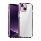 For iPhone 14 iPAKY Aurora Series Shockproof PC + TPU Protective Phone Case (Transparent Purple) - 1