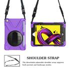 For iPad Mini 5 360 Degree Rotation Silicone Protective Cover with Holder & Hand Strap & Long Strap & Pencil Slot(Purple) - 3