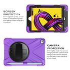 For iPad Mini 5 360 Degree Rotation Silicone Protective Cover with Holder & Hand Strap & Long Strap & Pencil Slot(Purple) - 4