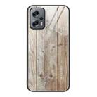 For Xiaomi Redmi Note 11T Pro Wood Grain Glass Protective Case(Grey) - 1