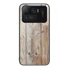 For Xiaomi Mi 11 Ultra Wood Grain Glass Protective Case(Grey) - 1