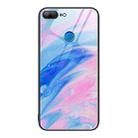 For Honor 9 Lite Marble Pattern Glass Protective Phone Case(Pink) - 1