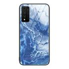 For Huawei Nzone S7 Pro 5G Marble Pattern Glass Protective Phone Case(Blue Ocean) - 1