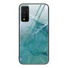 For Huawei Nzone S7 Pro 5G Marble Pattern Glass Protective Phone Case(Green Ocean) - 1