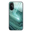 For Huawei Nova 8 Pro Marble Pattern Glass Protective Phone Case(Water Waves) - 1