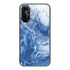 For Huawei Nova 8 Pro Marble Pattern Glass Protective Phone Case(Blue Ocean) - 1