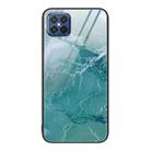 For Huawei Nova 8 SE Marble Pattern Glass Protective Phone Case(Green Ocean) - 1
