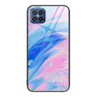 For Huawei Nova 8 SE Marble Pattern Glass Protective Phone Case(Pink) - 1