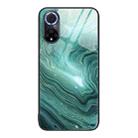 For Huawei Nova 9 Marble Pattern Glass Protective Phone Case(Water Waves) - 1