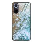 For Huawei Nova 9 Marble Pattern Glass Protective Phone Case(Beach) - 1