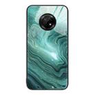 For Huawei Enjoy 20 Plus 5G Marble Pattern Glass Protective Phone Case(Water Waves) - 1