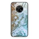 For Huawei Enjoy 20 Plus 5G Marble Pattern Glass Protective Phone Case(Beach) - 1