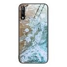 For Honor 9X Marble Pattern Glass Protective Phone Case(Beach) - 1