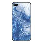 For Honor 10 Marble Pattern Glass Protective Phone Case(Blue Ocean) - 1