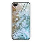 For Honor 10 Marble Pattern Glass Protective Phone Case(Beach) - 1