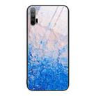 For Honor 20 Pro Marble Pattern Glass Protective Phone Case(Ocean Waves) - 1