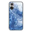 For Honor 50 Marble Pattern Glass Protective Phone Case(Blue Ocean) - 1
