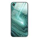 For Honor Play 3e Marble Pattern Glass Protective Phone Case(Water Waves) - 1