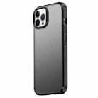 For iPhone 14 Pro Max wlons Ice-Crystal Matte Four-corner Airbag Case (Black) - 1