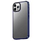 For iPhone 14 Pro wlons Ice-Crystal Matte Four-corner Airbag Case(Blue) - 1