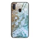 For Samsung Galaxy A20e Marble Pattern Glass Protective Phone Case(Beach) - 1
