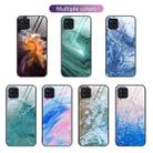 For Samsung Galaxy M32 Marble Pattern Glass Protective Phone Case(Typhoon) - 2
