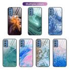 For Samsung Galaxy M52 5G Marble Pattern Glass Protective Phone Case(Water Waves) - 2