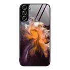 For Samsung Galaxy S22+ 5G Marble Pattern Glass Protective Phone Case(Typhoon) - 1