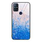 For OnePlus Nord N10 5G Marble Pattern Glass Protective Phone Case(Ocean Waves) - 1