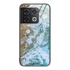 For OnePlus 10 Pro Marble Pattern Glass Protective Phone Case(Beach) - 1